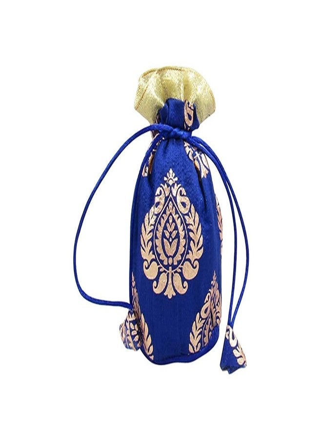 Srajan Vintage Potli Bags, Shagun Bags, Dry Fruits Bags, Party Favor Bags, Potli Pouch Multicolor (Blue, Set of 6)