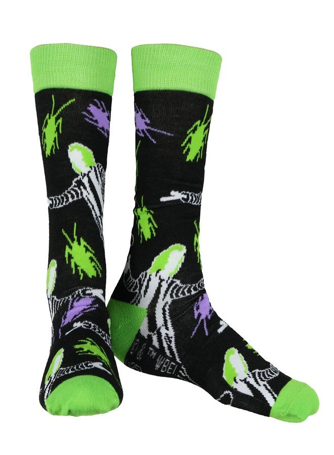 HYP Beetlejuice Socks Adult Assorted Character Designs 5-Pair Adult Crew Socks (Fits Shoe Size 6-12) - Image 3