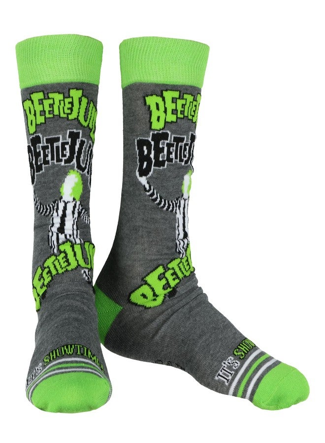 HYP Beetlejuice Socks Adult Assorted Character Designs 5-Pair Adult Crew Socks (Fits Shoe Size 6-12) - Image 2