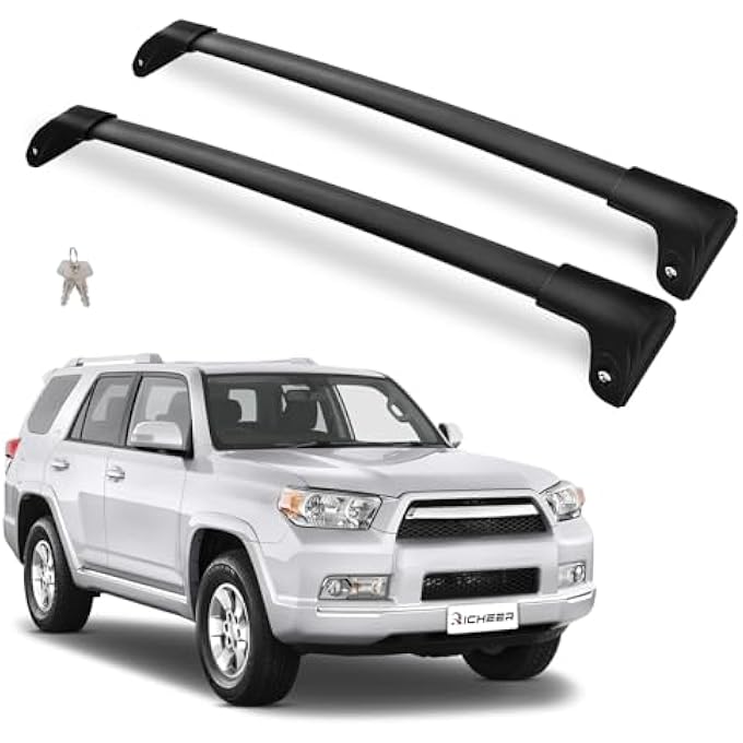 rayihni Roof Rack Aluminum Cross Bars for 2010-2024 4 Runner with Side Rails, Cargo Racks Rooftop Luggage Canoe Kayak Bicycle roof Bag - Image 1
