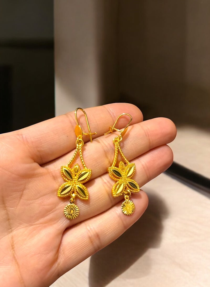 GOLDMAX Elegant 21k Gold Plated Earrings For Women - Image 1