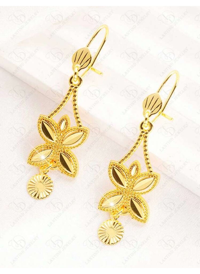 GOLDMAX Elegant 21k Gold Plated Earrings For Women - Image 2