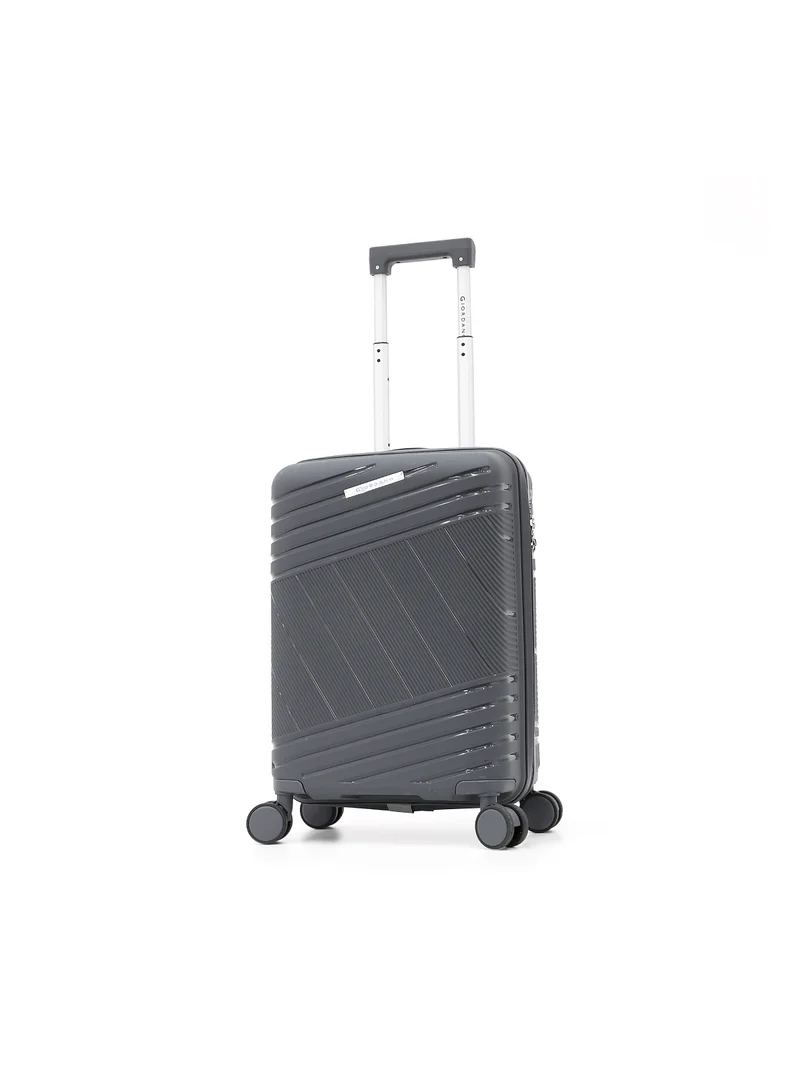 جيوردانو حقيبة سفر بعجلات دوارة مزدوجة مقاس  بوصة، صلبة غير قابلة للكسر، رمادية
