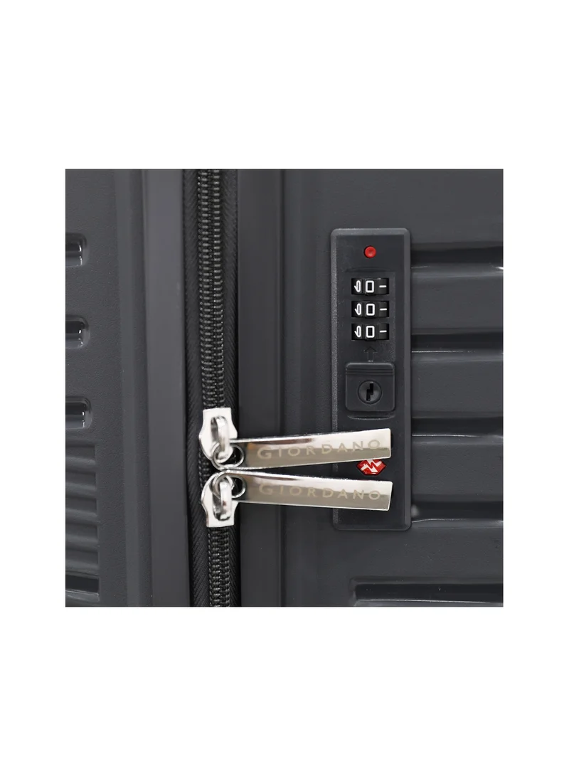 جيوردانو حقيبة سفر بعجلات دوارة مزدوجة مقاس  بوصة، صلبة غير قابلة للكسر، رمادية