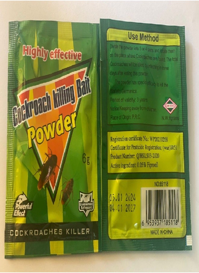 Generic - Highly Effective Cockroach Killer Bait Powder 6g x 50pcs - Image 1