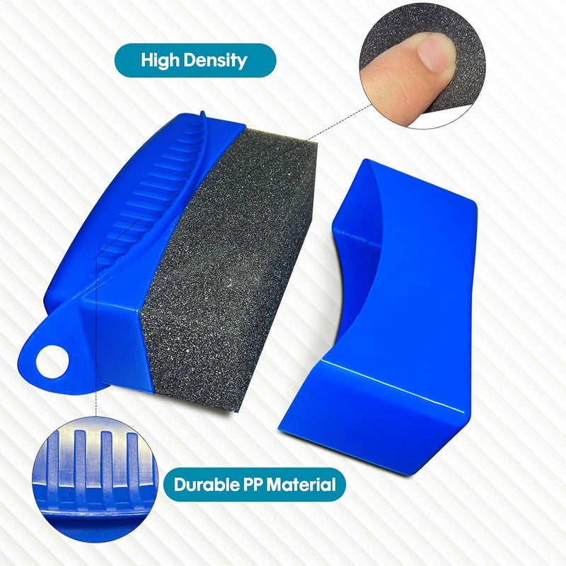RXALASKA Tire Shine Pads, 2 Pcs Tire Dressing Sponge Applicator Contoured, Reusable Tire Shine Applicator with Lid for Car Detailing - Image 2