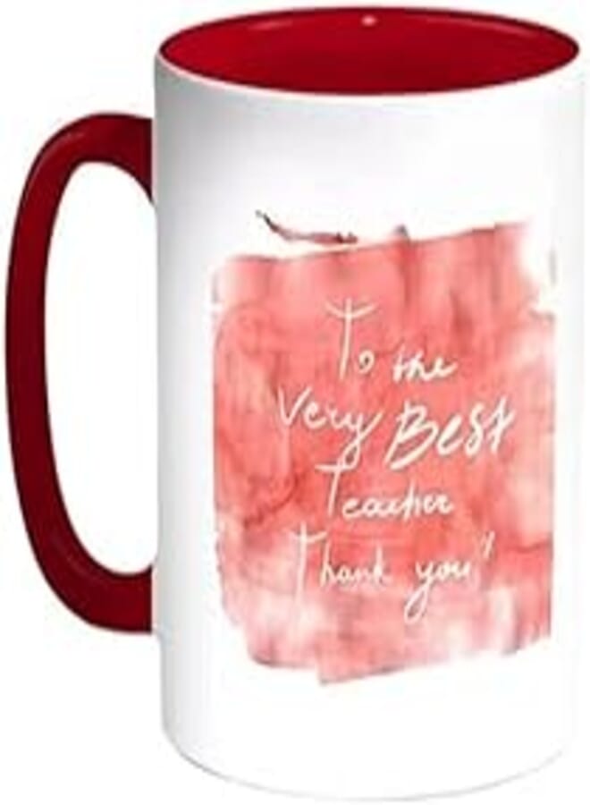 RYN RYN PRANTED Design Best teacher gift mug,coffee and tea cup,Best ever gift teacher day (model number 7864