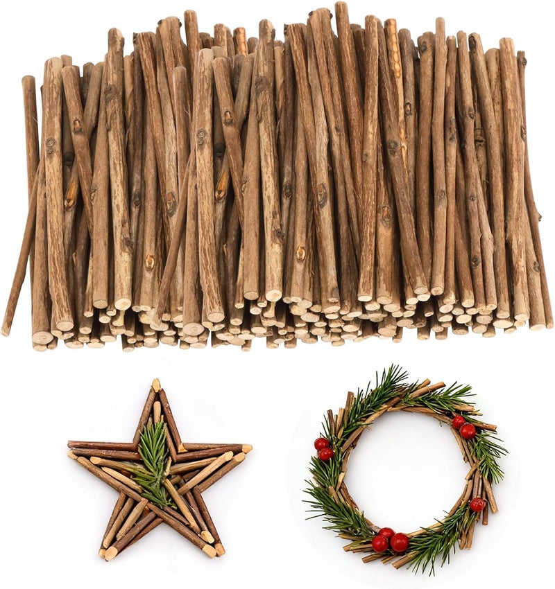 TKOnline 200Pcs Craft Sticks, 10cm 0.1-0.2 Inch in Diameter Wood Log Sticks Twigs Crafts for DIY Crafts Photo Props, Wood Crafts, Festival Decoration, Landscaping - Image 1
