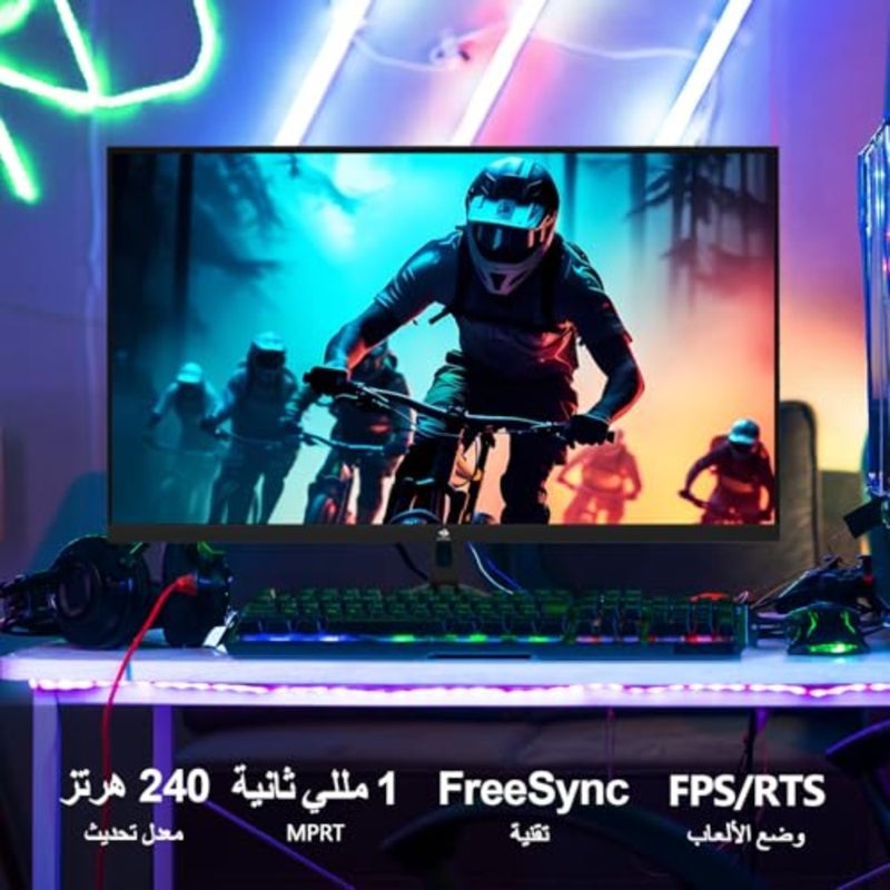 شاشة ألعاب Z-Edge مقاس 24.5 بوصة، بحد أقصى 240 هرتز، FHD، 1 مللي ثانية، VA LED، Freesync، 5000:1، UG25F 1 مللي ثانية/350cd/m²Brightness/16.7 مليون لون/HDR/16:9/VESA/HDMI x2 وDP x 1 - Image 5