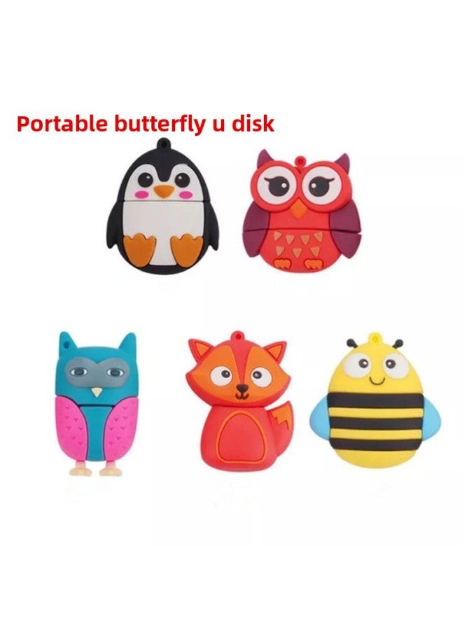 قرص محمول 4G 8G 16G Penguin USB 32G 64G Cartoon Bee USB Owl Fox Gift USB-اللون: Fox-السعة: 16 جيجابايت  - Image 2