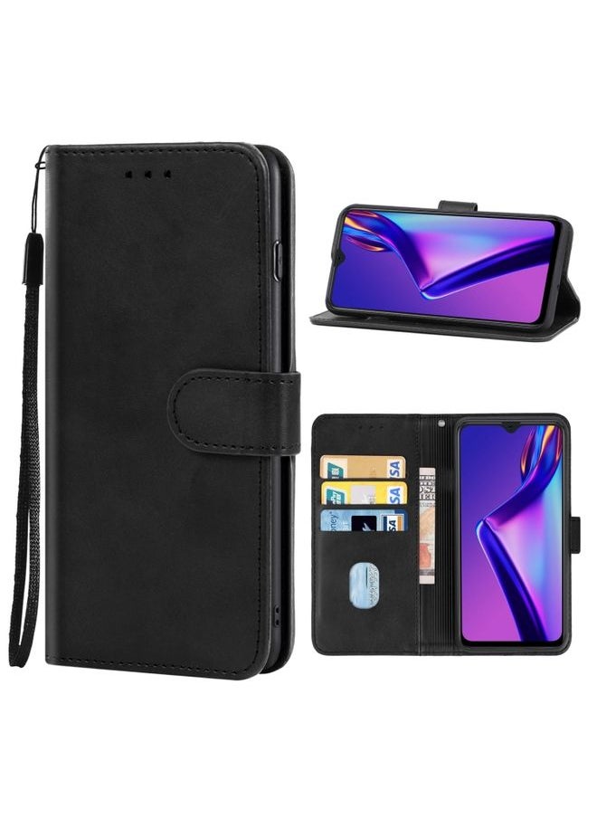 HuHa Case Cover Leather Phone Case For OPPO A12 Black 