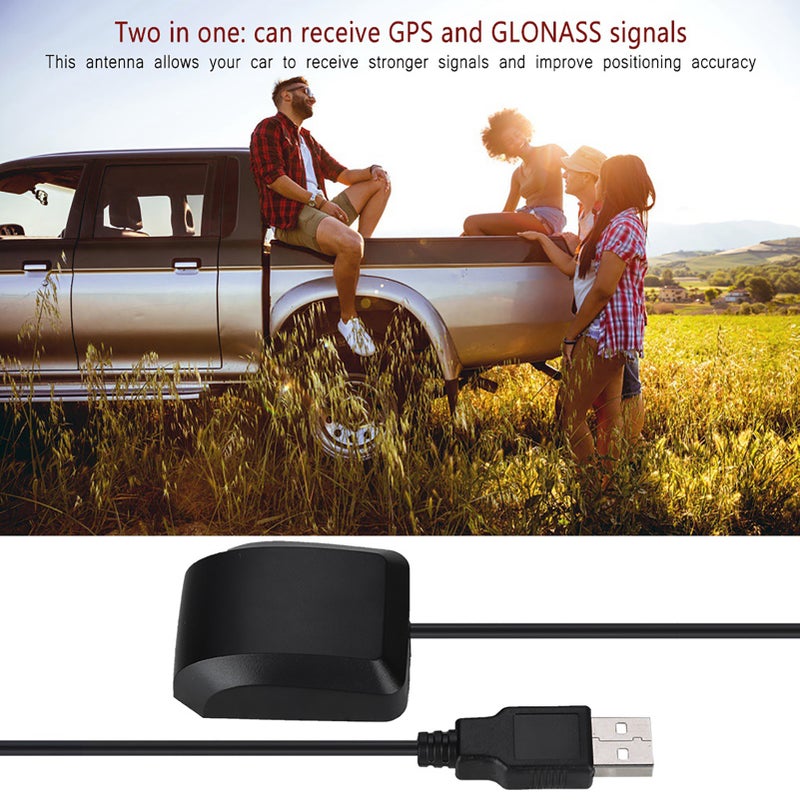 2 IN 1 Car GPS GLONASS Antenna Aerial Adapter USB Port With 3 Meters Cable - Image 4
