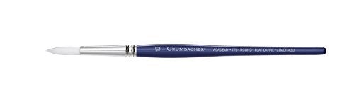 Grumbacher Academy Watercolor Round Brush, White Nylon Bristles, Size 10 (775.10) - Image 1