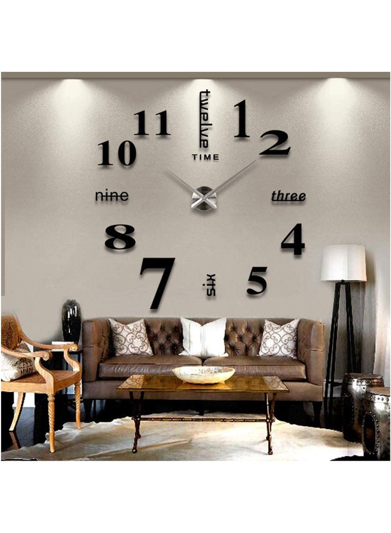 3D wall clock frameless DIY Wall Clock Acrylic Sticker wall clock modern design clock - Image 1