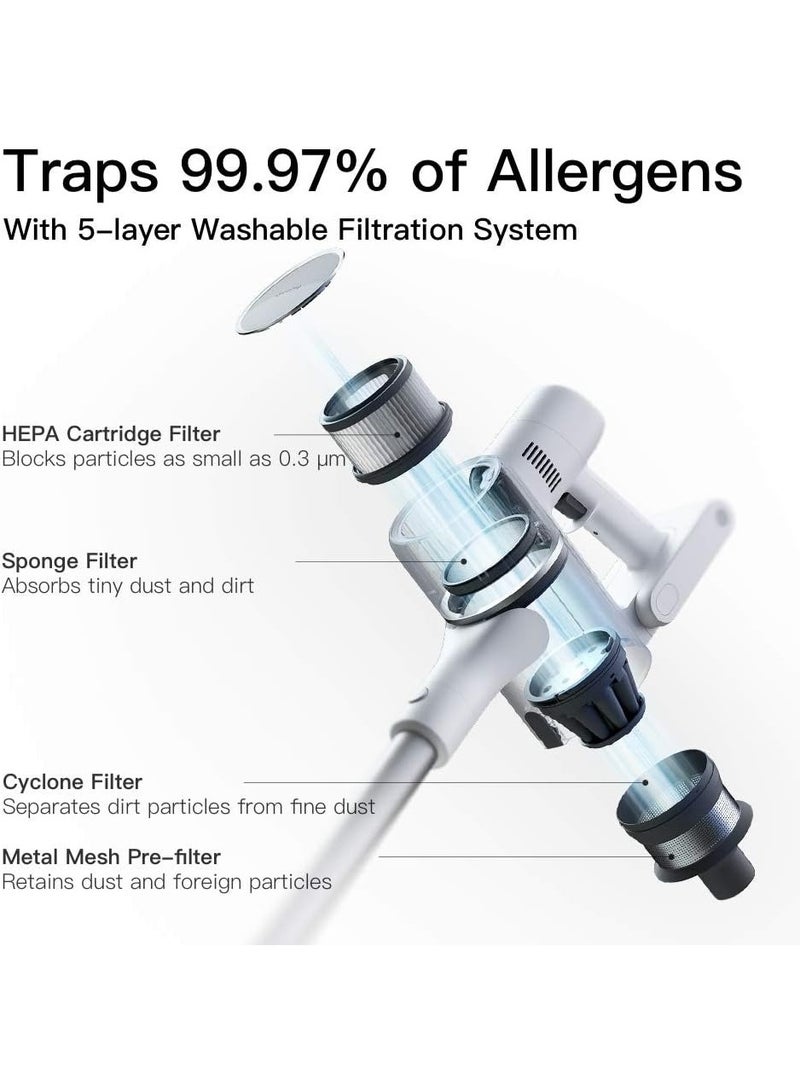 Dreame T10 Cordless Vacuum Cleaner, Eco Mode 60 Minute Runtime, Powerful Vacuum Cleaner 20Kpa, 3 Speed, Lightweight, Quiet for Carpets, Hard Floors, Car and Pet Hair - Image 2