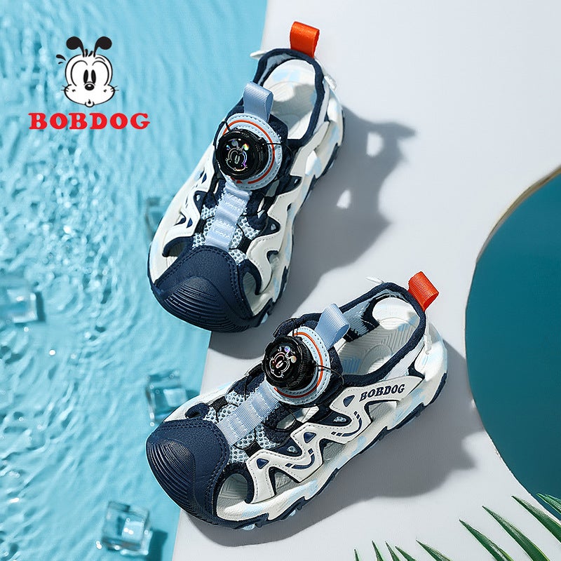 Babudou Children'S Sandals For Boys, 2025 Style, Boys' Non-Slip Soft-Soled Closed-Toe Sports Beach Shoes, Trendy - Image 5