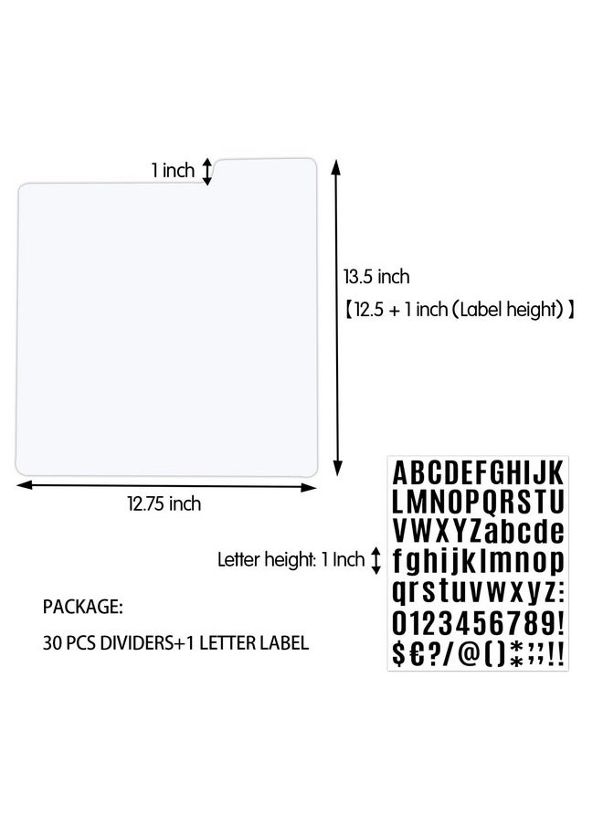 tutata - 12 Inches Lp Divider With Alphabet Labels 12 33 Rpm Record Divider Vinyl Record Dividers Az - Image 1