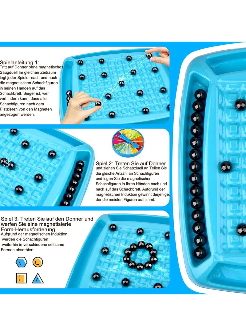 لعبة شطرنج مغناطيسية للاطفال من عمر سنة واحدة بينشوان، لوح حجر مغناطيسي، للبالغين والعاب لوحية للاولاد - Image 4