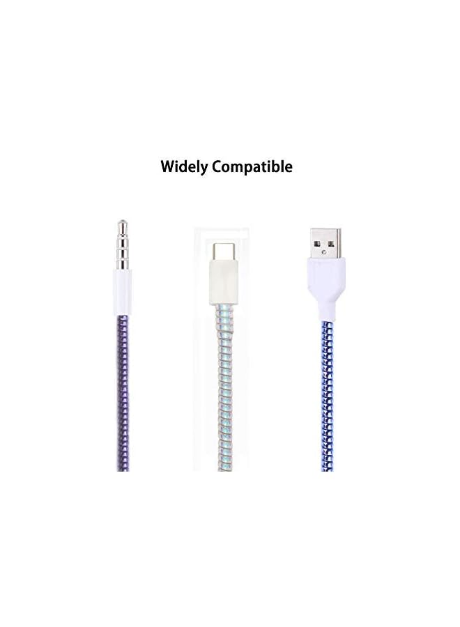 S-TOP 2 Cable Protectors, 60 Inch Protective Wire Repair, Spiral Cable Winding Stress Relief, Telephone Line Usb Data Line Cable Sheath (Pink) - Image 2