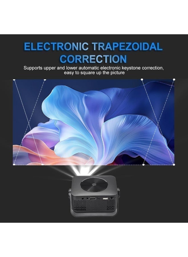 NexusTek 2026 HD Edition Smart Portable Projector 4K Decoding Native 1080P 390 ANSI Lumens Dual Band WiFi Auto Focus and Keystone 180 Degree Rotation Stand HiFi Sound Multi Device Support Home Theater Projector - Image 4