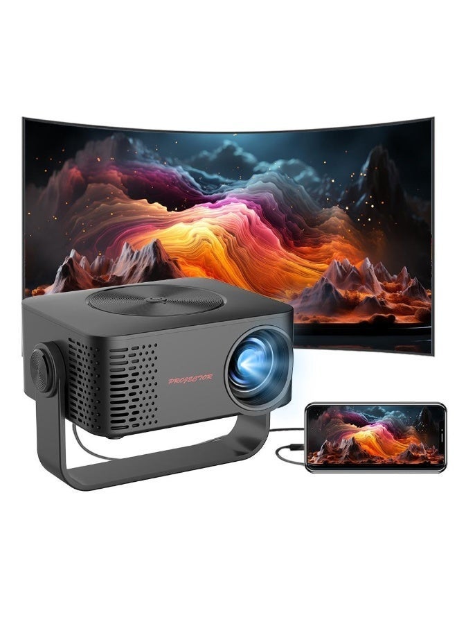 NexusTek 2026 HD Edition Smart Portable Projector 4K Decoding Native 1080P 390 ANSI Lumens Dual Band WiFi Auto Focus and Keystone 180 Degree Rotation Stand HiFi Sound Multi Device Support Home Theater Projector - Image 1