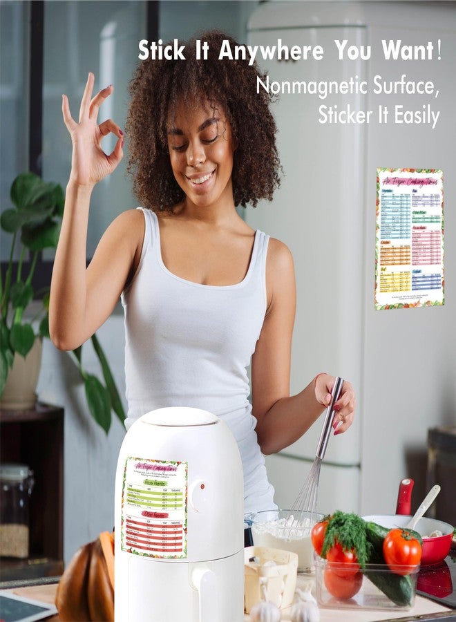 Gethelud Air Fryer Magnetic Cheat Sheet Set, 2 Magnetic Ver & 2 Removable Tear/Water Resistant Sticky Ver plus 68 Waterproof Blank Labels, Air Fryer Accessories Cook Times Quick Reference Guide for Cooking - Image 5