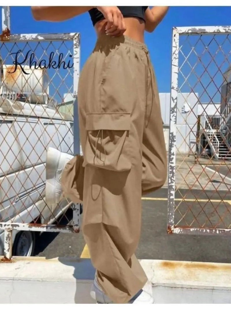 بنطلون رياضي واسع الخصر عالي من أسلوب الشارع الأمريكي للأطفال - Image 3