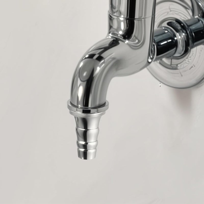 RUHE فوهة نحاسية ذكر ® | عبوة من 2 | تمديد لصنابير المياه، أنابيب الحدائق، غسالة الملابس | تشطيب كروم - Image 1