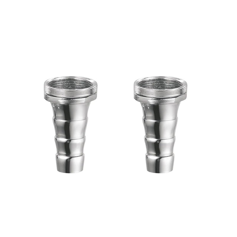 RUHE فوهة نحاسية ذكر ® | عبوة من 2 | تمديد لصنابير المياه، أنابيب الحدائق، غسالة الملابس | تشطيب كروم - Image 2