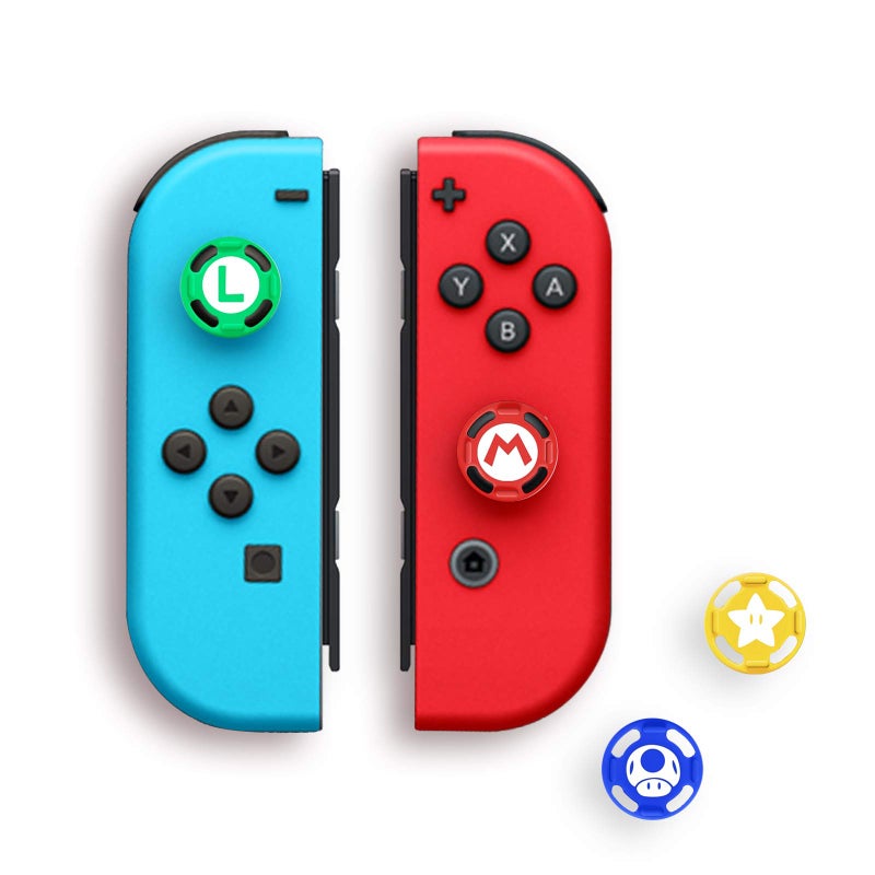 VANVENE 4Pcs Silicone Joystick Thumb Stick Grip Cover for Nintendo Switch Joy-Con Controller/Switch OLED/Switch Lite Limited Edition - Image 3