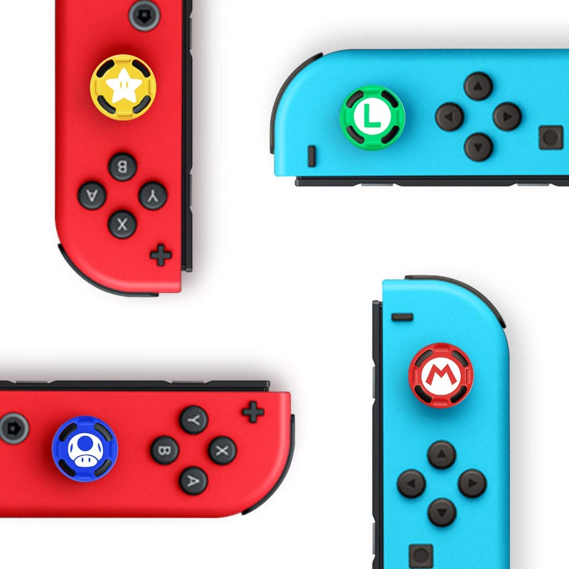 VANVENE 4Pcs Silicone Joystick Thumb Stick Grip Cover for Nintendo Switch Joy-Con Controller/Switch OLED/Switch Lite Limited Edition - Image 2