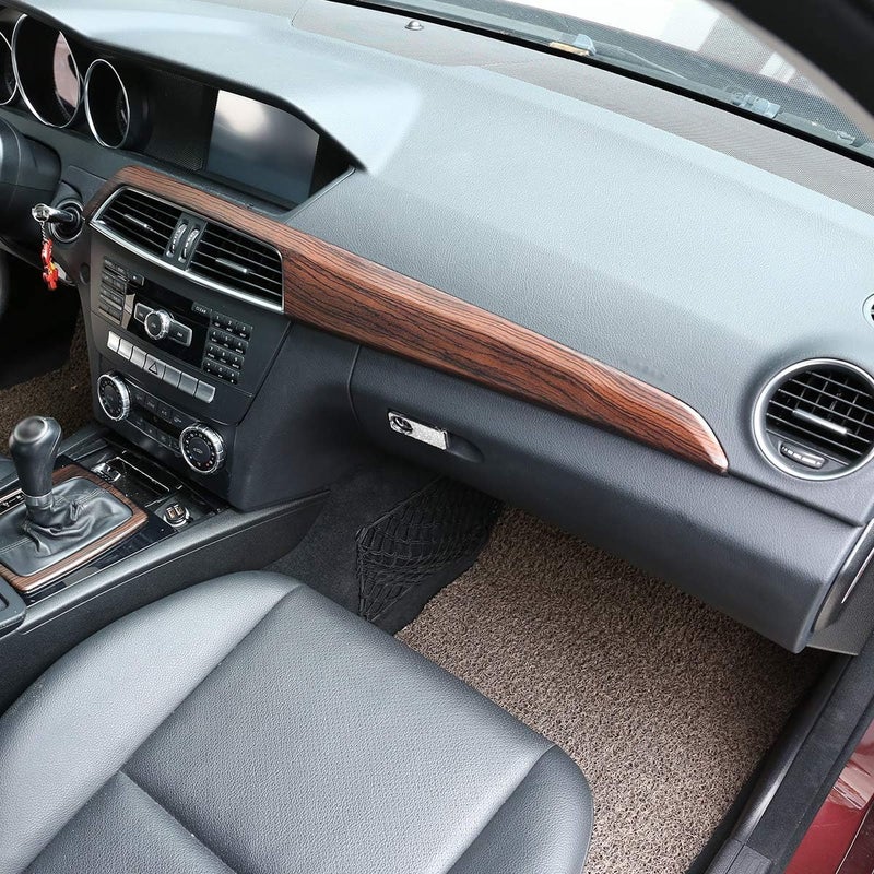 LLKUANG Center Console Dashboard Cover Panel for Mercedes Benz C Class W204 2010-2013 (Pine Wood Grain) - Image 3