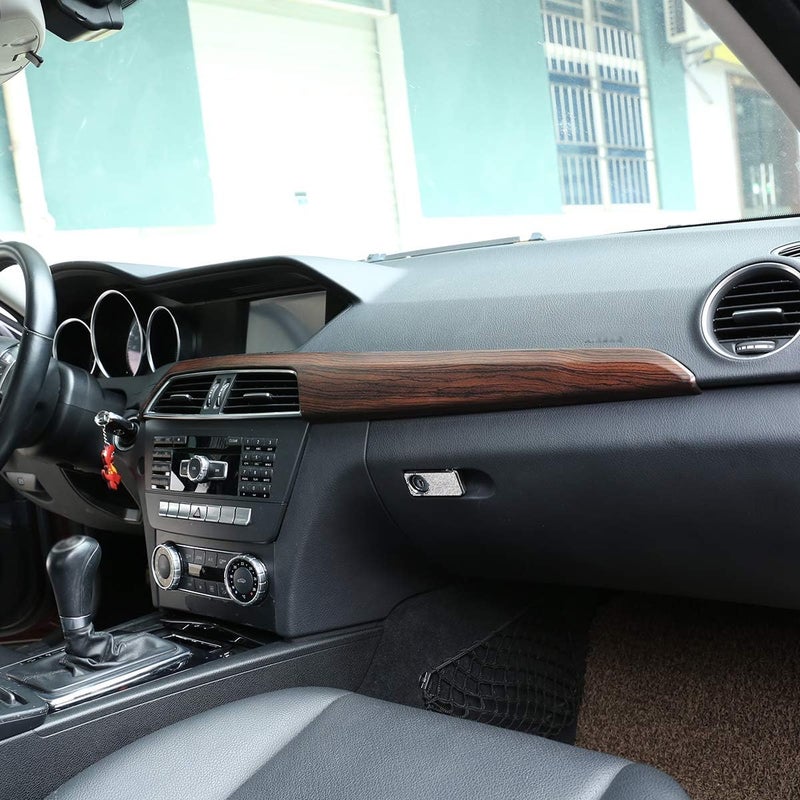 LLKUANG Center Console Dashboard Cover Panel for Mercedes Benz C Class W204 2010-2013 (Pine Wood Grain) - Image 4