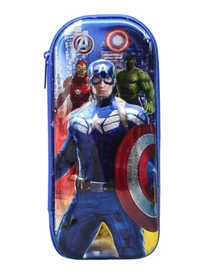 NIBEMINENT 3D Captain America Printed Pencil Case Multicolour - Image 1