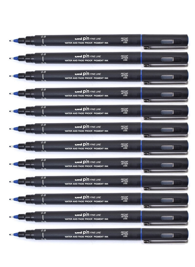 12-Piece Fineline Pen 0.8mm Tip Blue Ink - pzsku/Z47248F2B670FB6E141D1Z/45/_/1655911207/130eb6d2-9d16-4ec0-a3ea-bfe23b1503c1