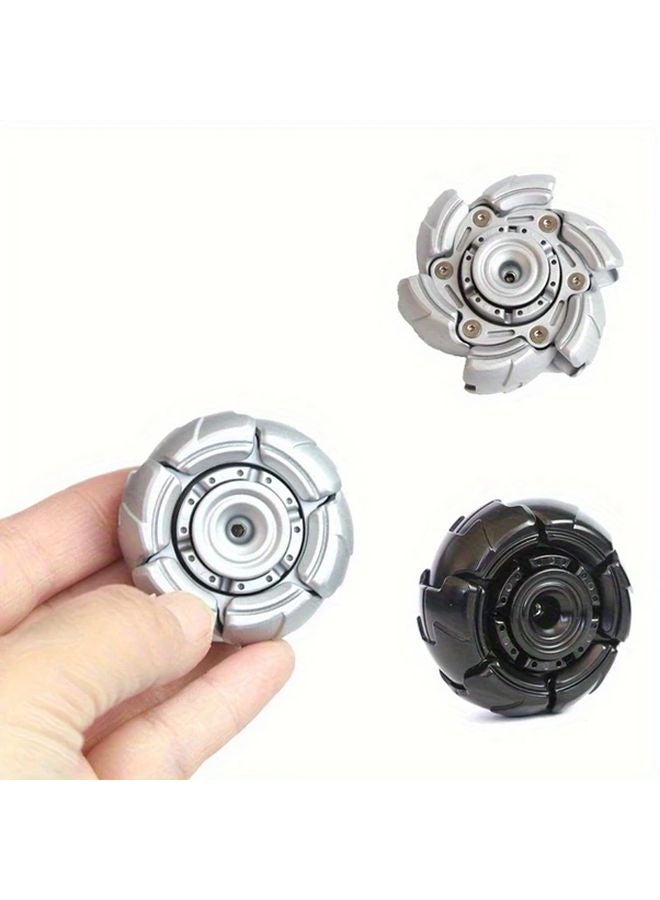 Deep Purple Magnetic Fidget Slider Toy 6 Metal Rings Stress Relief For Adults - Image 3