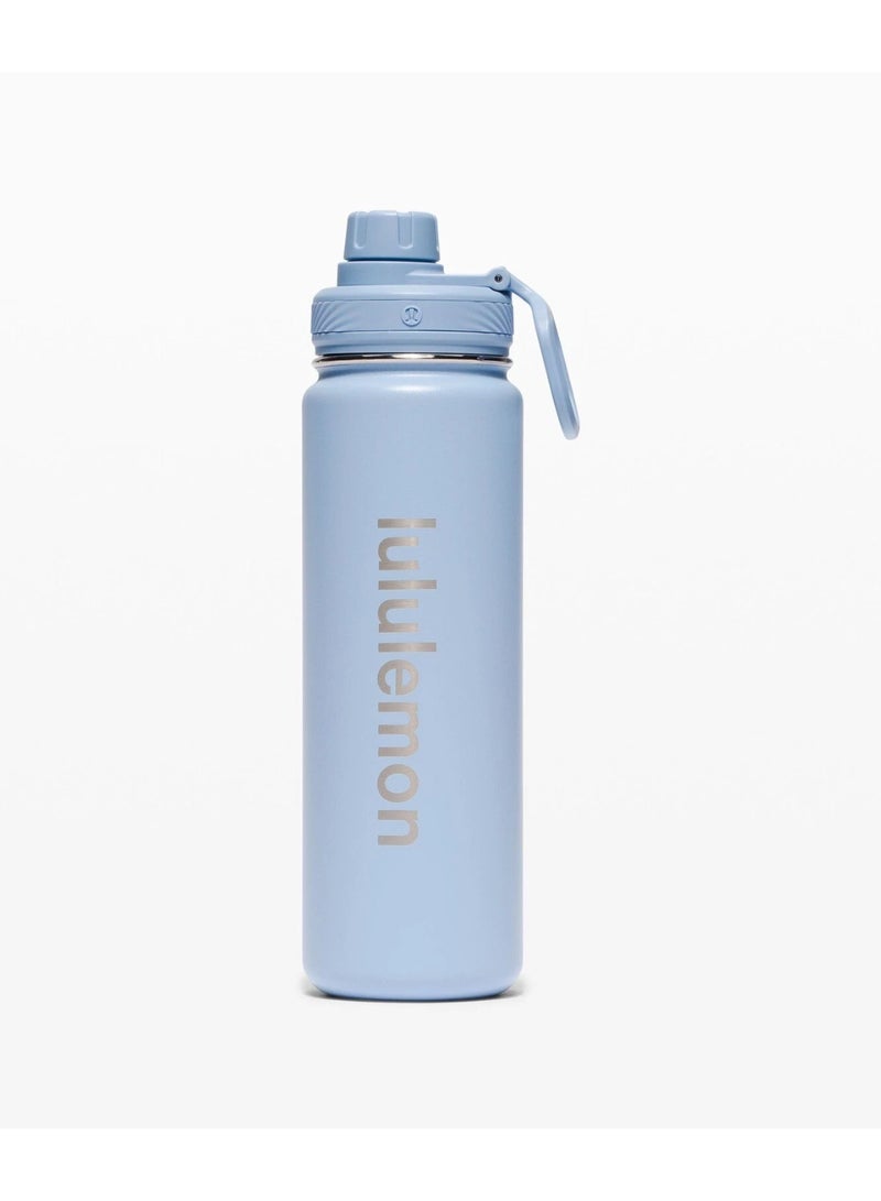 24oz Stainless Steel Back to Life Sport Water Bottles With Push-Pull Lid and Straw, BPA Free