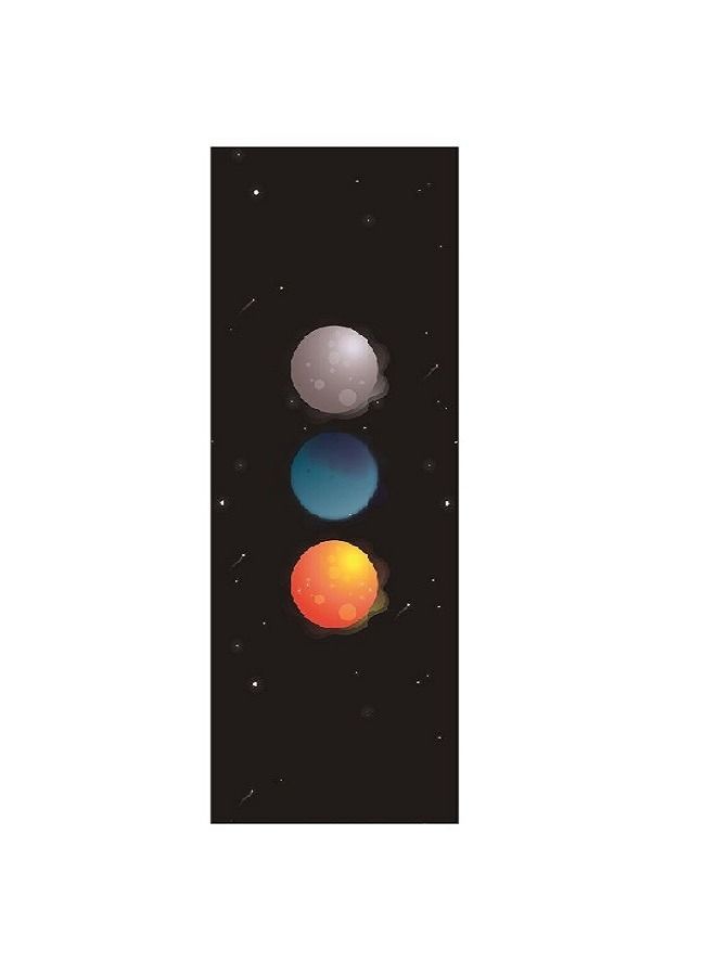 YOGA High Quality Natural Rubber Yoga Mat With Lunar Eclipse Pattern Anti Slip Fits All Your Exercises - Image 1