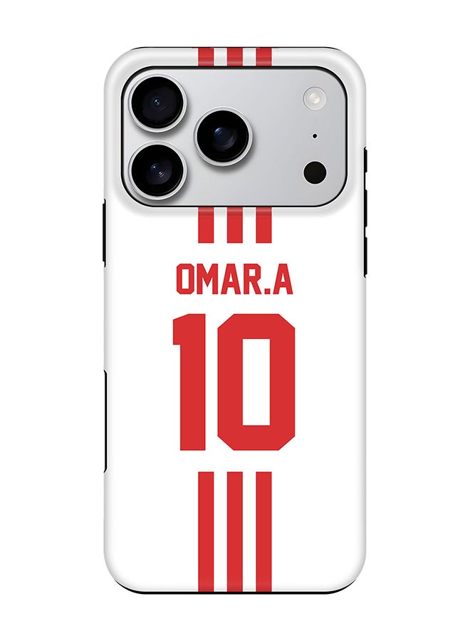 Stylizedd Tough Pro Magnetic Case for iPhone 17 Pro, Dual Layer hybrid PC + TPU Mobile Cover Matte - Football - UAE,  Omar.A