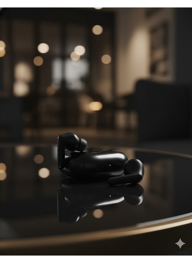 سماعة أذن لاسلكية OTW-323P بتقنية ANC وصوت محيطي 360° وتشغيل حتى 30 ساعة بتصميم معدني أنيق – لون اسود - Image 4