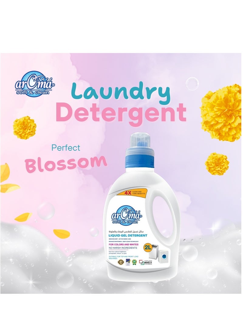 arOma Face Soft & Clean Liquid Gel Detergent – 2L | For Colors & Whites | Long-Lasting Fragrance | No Harsh Ingredients | Deep Clean & Fabric Care Formula - Image 3