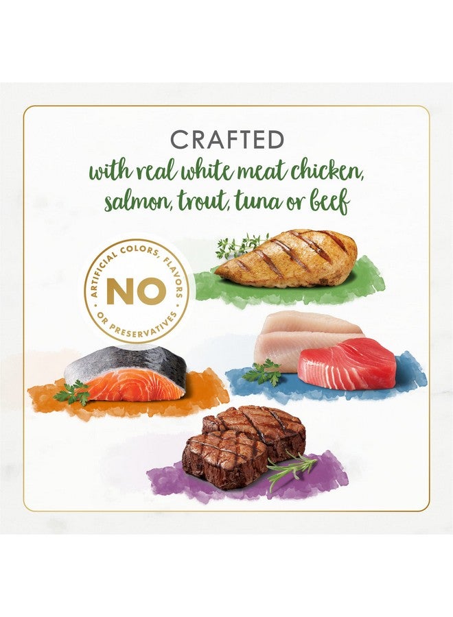 فانسي فيست طعام القطط الرطب الخالي من الحبوب من بورينا فانسي فيست، عبوة متنوعة من نكهات جورميه ناتشورالز - لحم بقري، دجاج، سلمون، تراوت، وتونة - (عبوتين من 12 قطعة) علب سعة 3 أونصات - Image 5