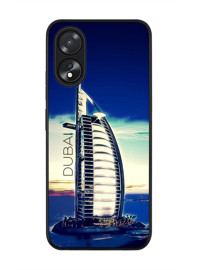 Stylizedd حافظة حواف سوداء متينة لهاتف أوبو A18 / أوبو A38، حافظة مرنة رقيقة من المطاط TPU - برج العرب - دبي - Image 1