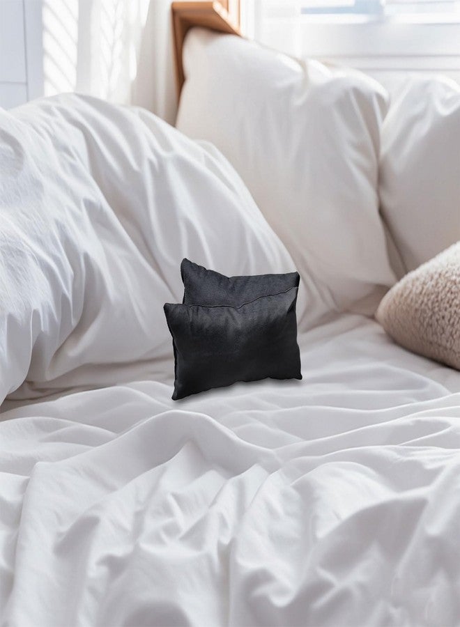 Marrywindix Tiny Pillow 2 Pack Small Decorative Pillow 9.5 x 5.5 in Travel Pillows Soft Pet Pillow for Camping Travel Sleeping Bed Sofa Neck Knee Wrist Support (Black) - Image 5