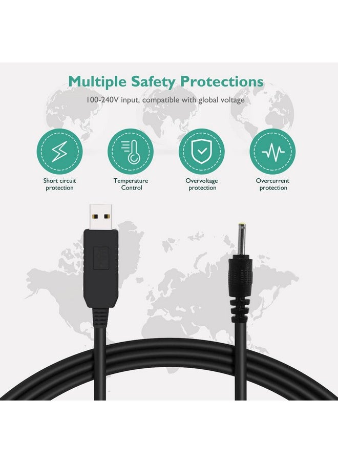 Lnauy - For Braun Beard Trimmer Charger Power Cord Compatible With Braun Mgk3010 Mgk3020 Mgk3021 Mgk3025 Mgk3210 Mgk3220 Mgk3221 Mgk3225 Mgk3921 5V To 2.3V Replacement Charging Cable Adapter - Image 1