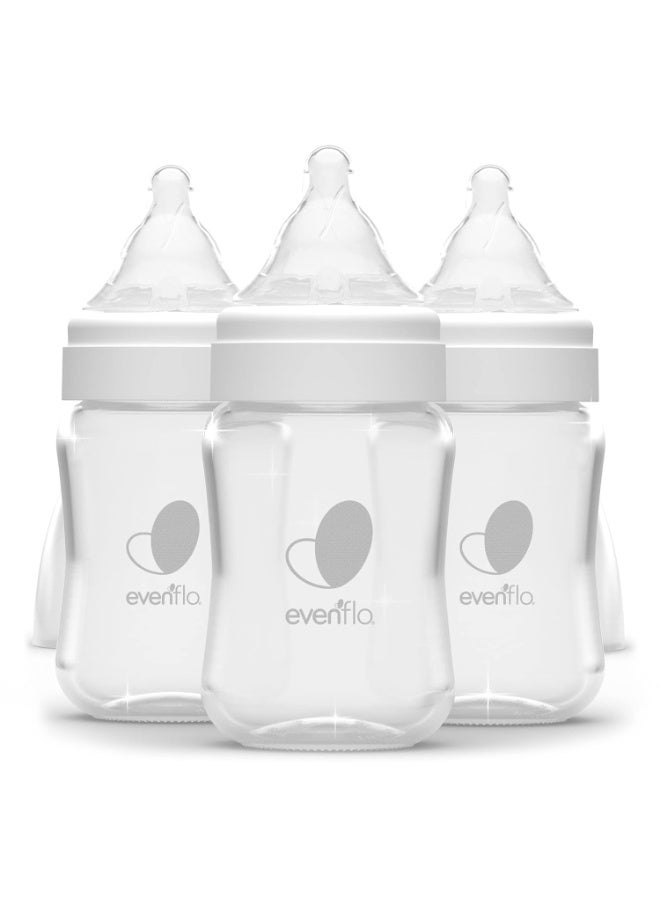 Evenflo Feeding Balance + Wide Neck Glass Bottles - 6oz 3 Pack - Image 1