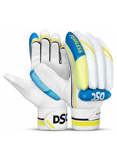 DSC Condor Ruffle Cricket Batting Gloves | Right Hand | Material: Leather | Grade A  Premium Leather Palms | Pre-Curved Cotton Filled Finger | Sweat Absorbing Wrist Grip | Pittard Gripster  - Image 1
