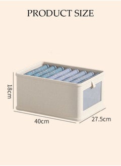 DUNISO 3 Pcs Linen Storage Boxes Large Capacity Foldable Storage Baskets for Home Fabric Storage Bins with Handles and Transparent Front Window Clothes Organizers Boxes  - Image 4