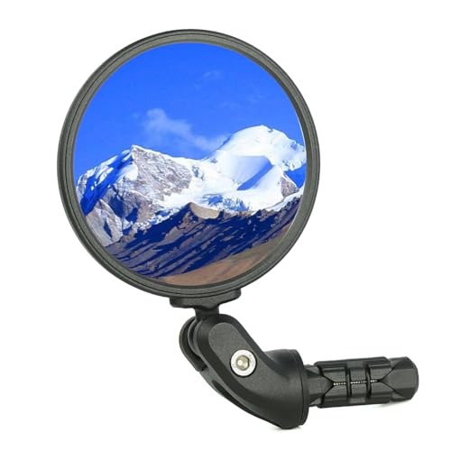 BriskMore Bike Bar End Mirror for Scooter Electric Bikes - HD Glass Convex Lens Rearview Mirror, Safe Cycling, Easy to Install 1PC - Image 1