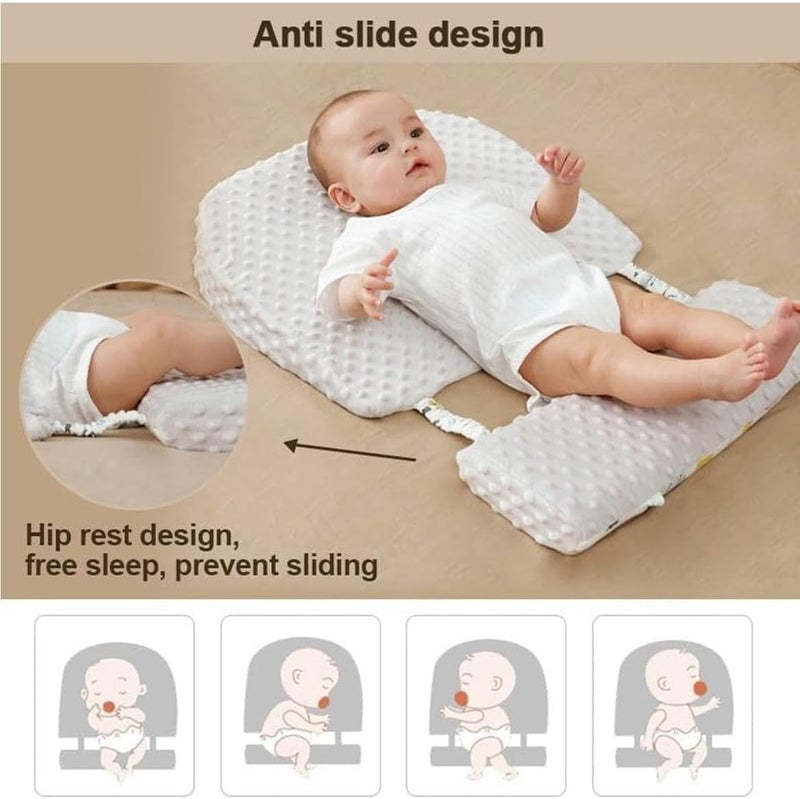 MarlaMall Baby Wedge Pillow - Anti-spit Feeding Pillow with Washable Cotton Cover and Footrest - Image 4
